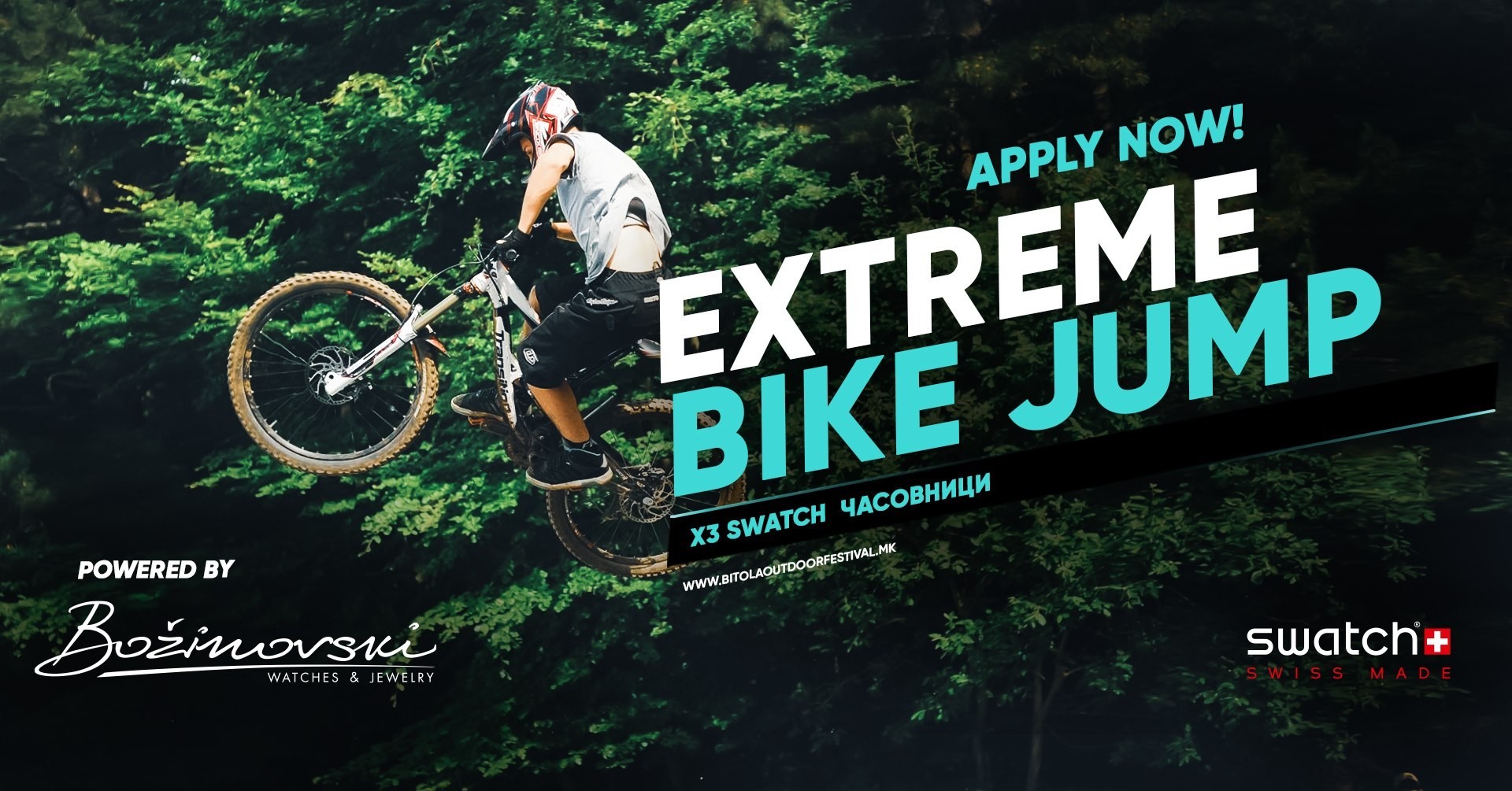 Божиновски часовници и накит и Swatch Bioceramic на Air Bag Bike Party на Пелистер