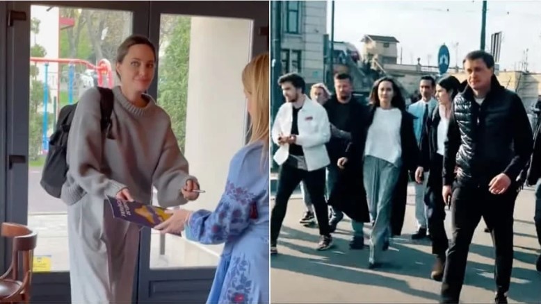 Погледнете како бега Аџелина Џоли кога се уклучија сирените за евакуација: Таа е во Украина и на лице место го гледа ужасот