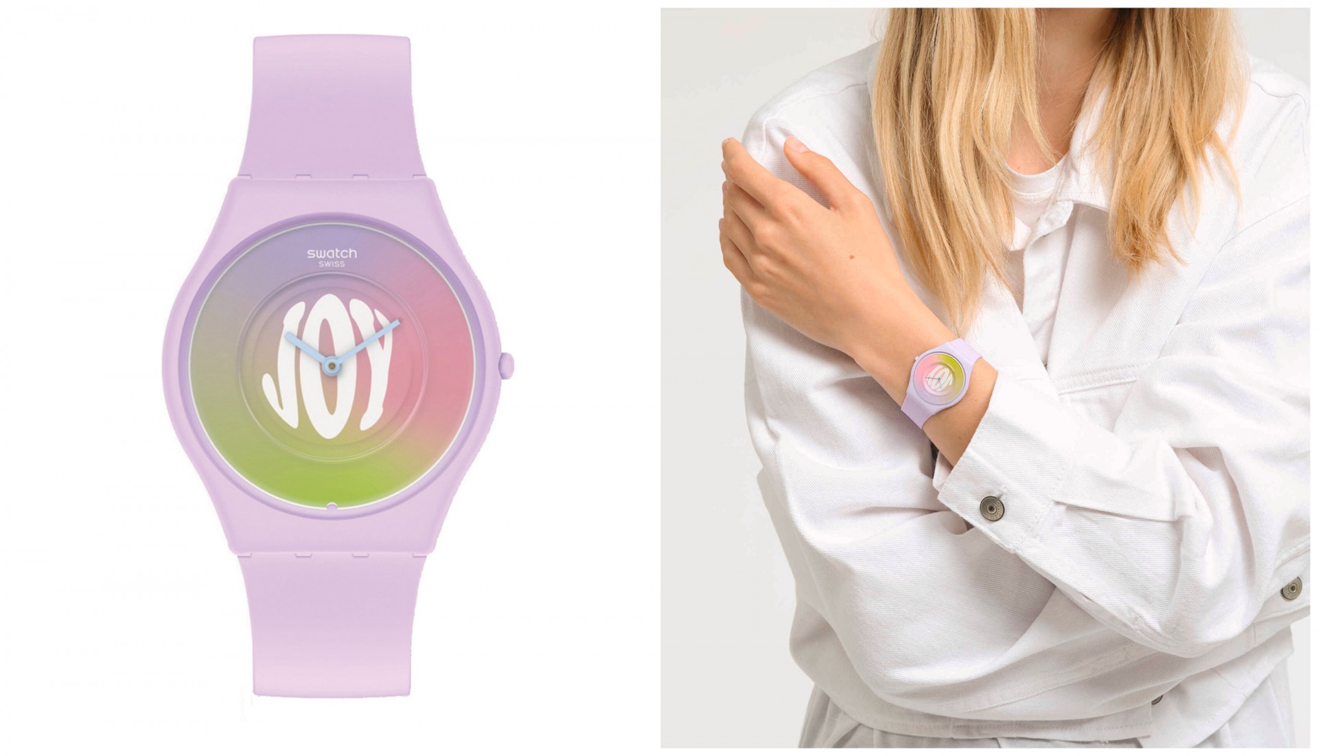 Часовник на неделата: TIME FOR JOY на Swatch во бојата на сезоната